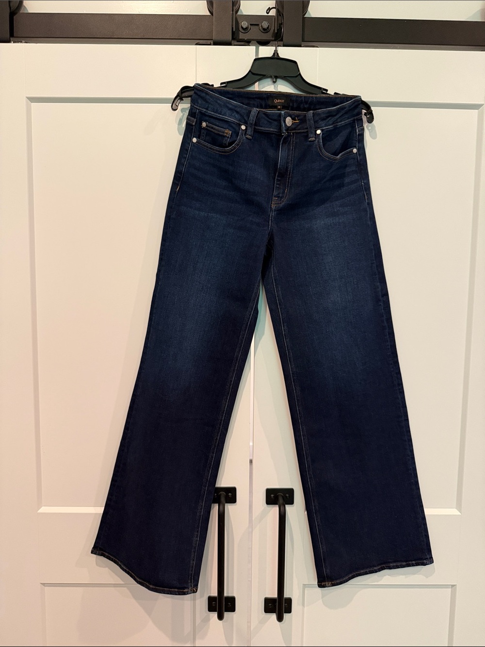 Quince Dark Indigo Wide Leg Jeans